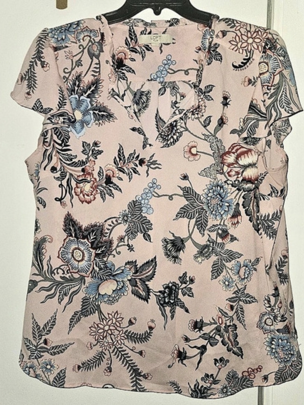 LOFT Floral Short Sleeve Blouse 20